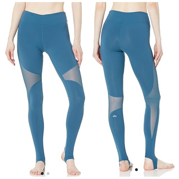 ALO Yoga Coast Stirrup Leggings Legion Blue Women's Small Athleisure Gorpcore - Picture 2 of 10